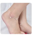 Gold Plated Sparking Star Silver Anklet ANK-326-GP